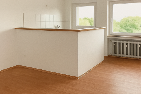 Wohnraum mit offener Küche