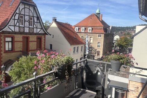 Blick vom Balkon