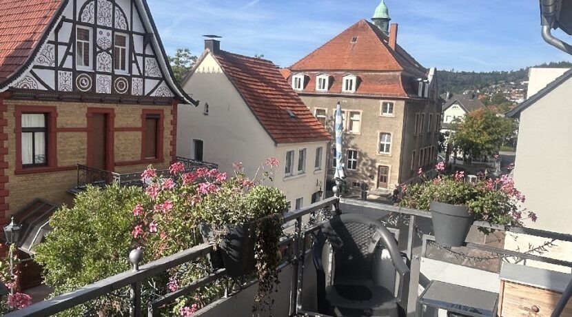 Blick vom Balkon