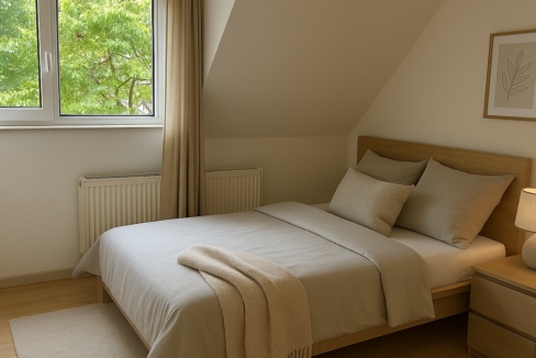 Schlafzimmer mit KI bearbeitet