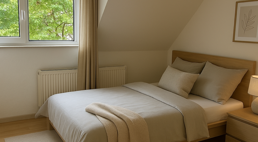 Schlafzimmer mit KI bearbeitet