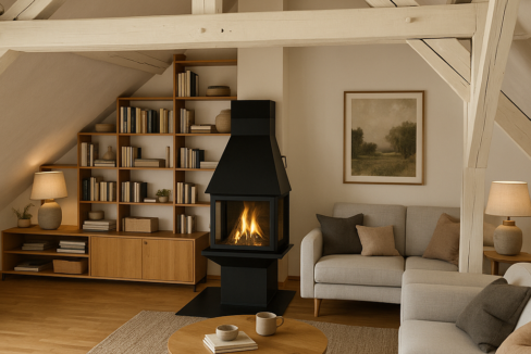 Wohnen mit Kamin