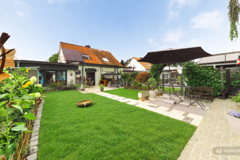 Gartenansicht KI generiert