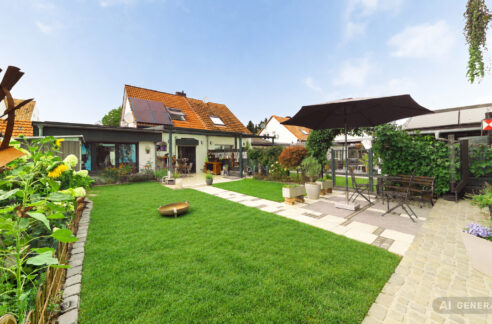 Gartenansicht KI generiert