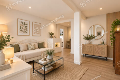 Wohnzimmer Wohnung KI