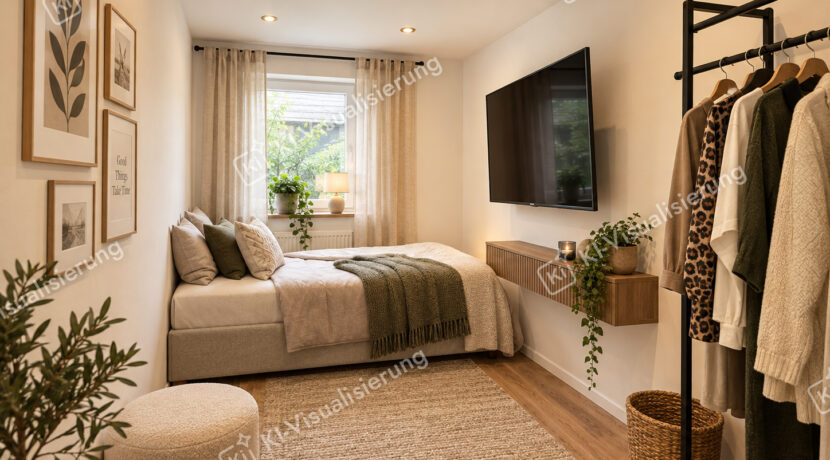 Schlafzimmer Wohnung KI
