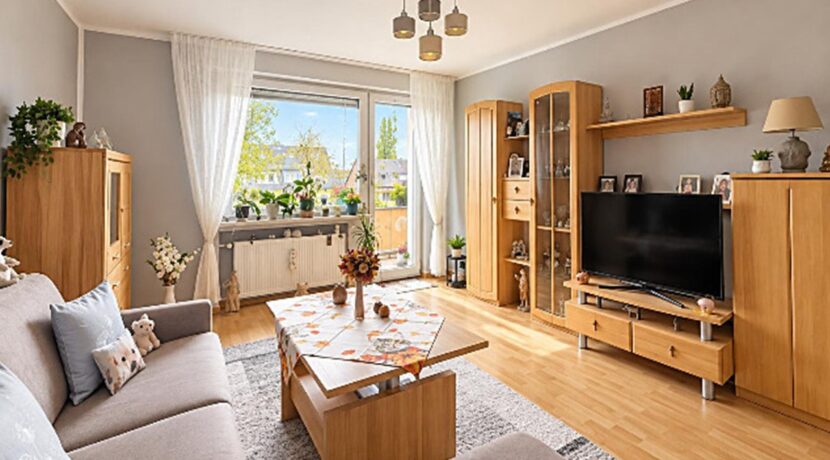Wohnzimmer mit Balkonzugang