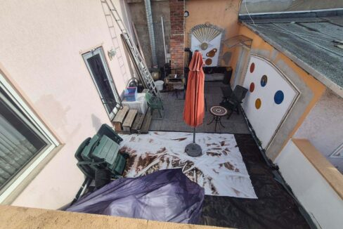 Blick auf die Terrasse